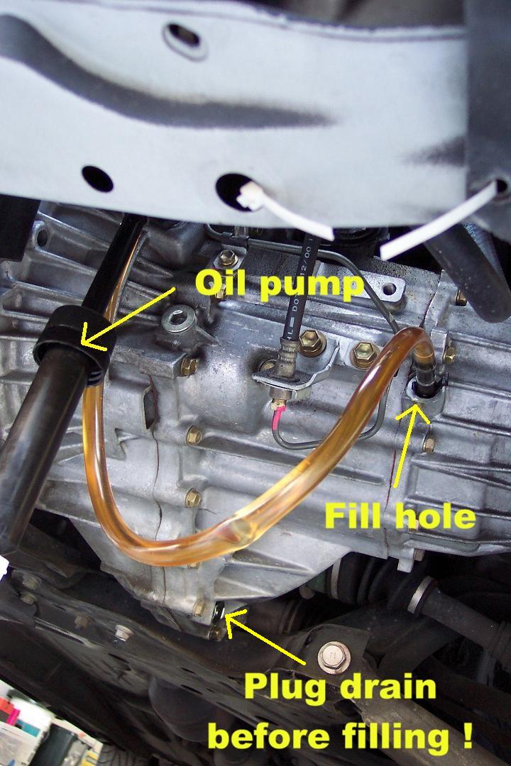 Changing gear oil for the manual transmission, Page 2