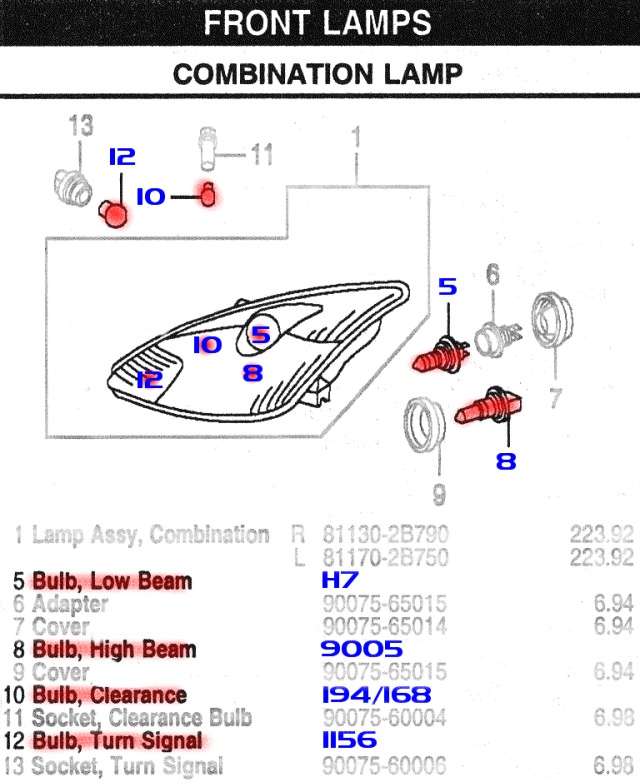 Philips Low Beam Headlight Bulb for Toyota Celica MR2 Spyder 2000-2005 gf